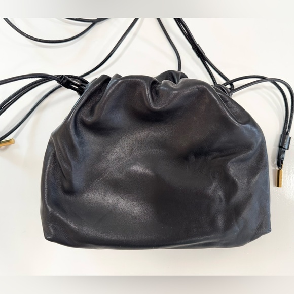 THE ROW Leather Angy Shoulder Bag in Black - Picture 8 of 16